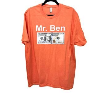 Jerzees T-Shirt with Mr. Ben $100 Bill Print, Size XL
